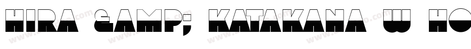 Hira & Katakana W Hollow字体转换